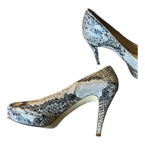 ENZO ANGIOLINI Platform Snakeskin Print Heels Size 7.5 Great Used Condit… - Picture 6 of 12